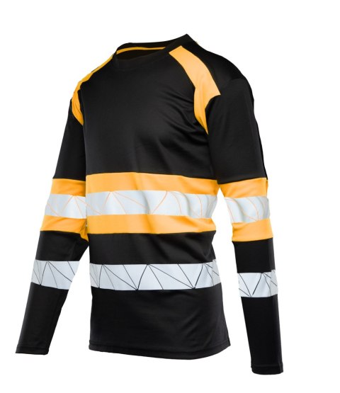 ECO RIVAL KOSZULKA LONGSLEEVE CZARNY/POMARAŃCZ