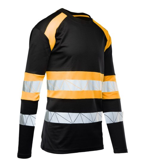 ECO RIVAL KOSZULKA LONGSLEEVE CZARNY/POMARAŃCZ