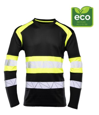 ECO RIVAL KOSZULKA LONGSLEEVE CZARNY/ŻÓŁTY