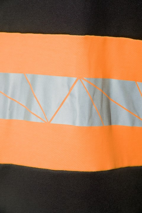 ECO RIVAL KOSZULKA POLO CZARNY/POMARAŃCZ