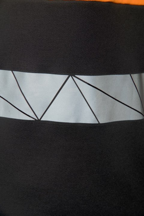 ECO RIVAL KOSZULKA POLO CZARNY/POMARAŃCZ