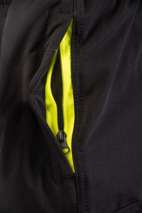 FLASH JOGGER SPODNIE SKF03Y CZARNY/ŻÓŁTY KAT II