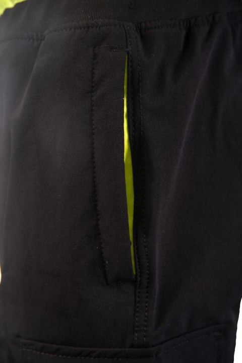 FLASH JOGGER SPODNIE SKF03Y CZARNY/ŻÓŁTY KAT II