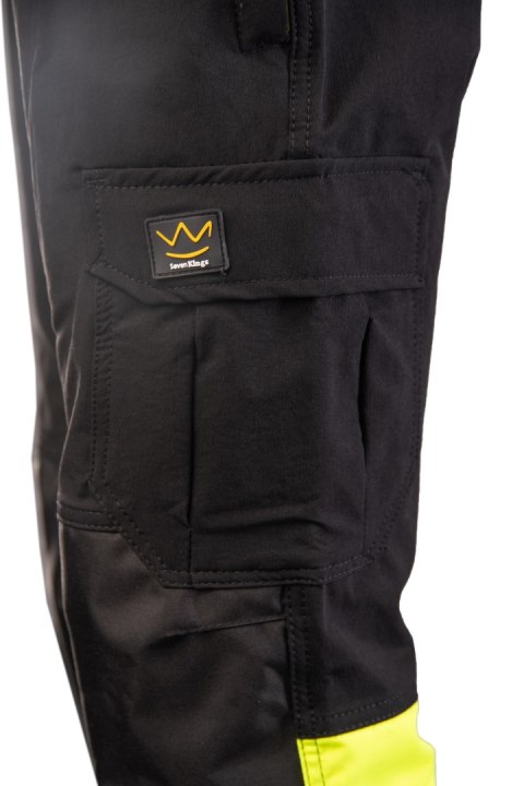 FLASH JOGGER SPODNIE SKF03Y CZARNY/ŻÓŁTY KAT II