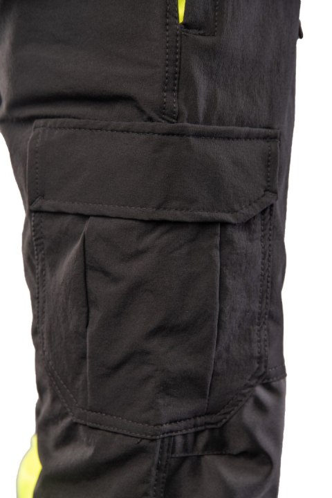 FLASH JOGGER SPODNIE SKF03Y CZARNY/ŻÓŁTY KAT II