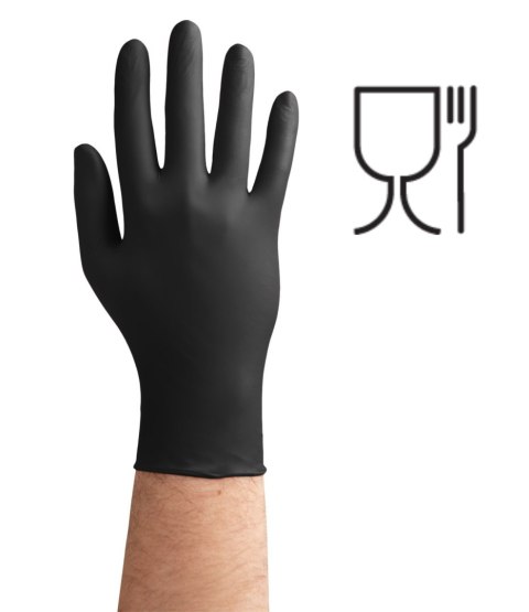 RĘKAWICE EASYCARE NITRYL CZARNY (A100)