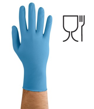 RĘKAWICE GRIPZZLY NITRYL NIEBIESKI
