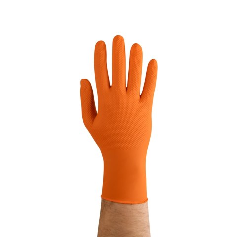 RĘKAWICE GRIPZZLY NITRYL POMARAŃCZ
