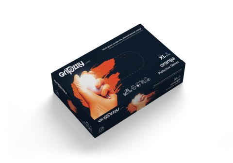 RĘKAWICE GRIPZZLY NITRYL POMARAŃCZ