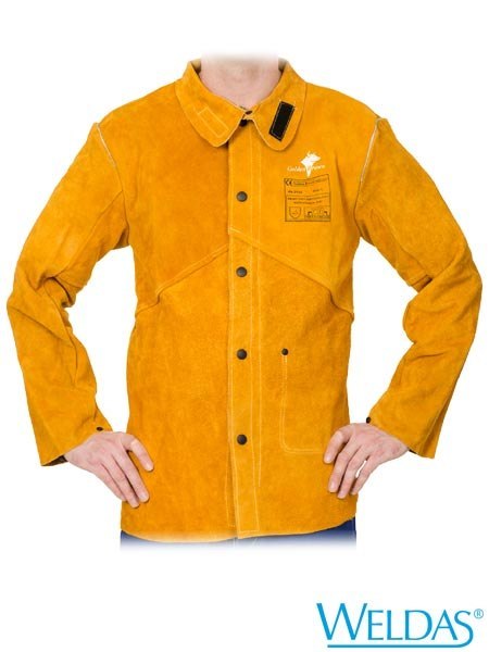 KURTKA OCHRONNA SKÓRZANA DLA SPAWACZY