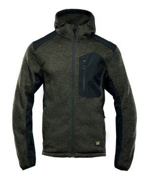 SEVEN KINGS BLUZA ROZPINANA Z KAPTUREM KHAKI