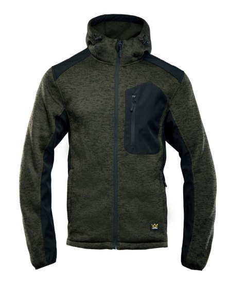 SEVEN KINGS BLUZA ROZPINANA Z KAPTUREM KHAKI