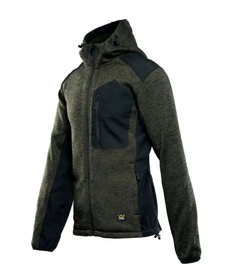 SEVEN KINGS BLUZA ROZPINANA Z KAPTUREM KHAKI