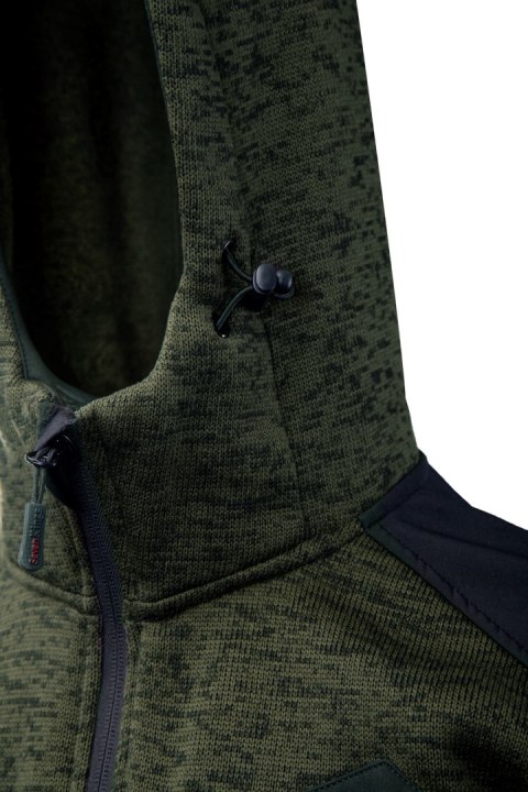 SEVEN KINGS BLUZA ROZPINANA Z KAPTUREM KHAKI