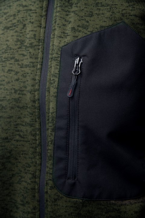SEVEN KINGS BLUZA ROZPINANA Z KAPTUREM KHAKI