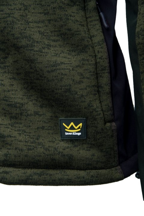 SEVEN KINGS BLUZA ROZPINANA Z KAPTUREM KHAKI