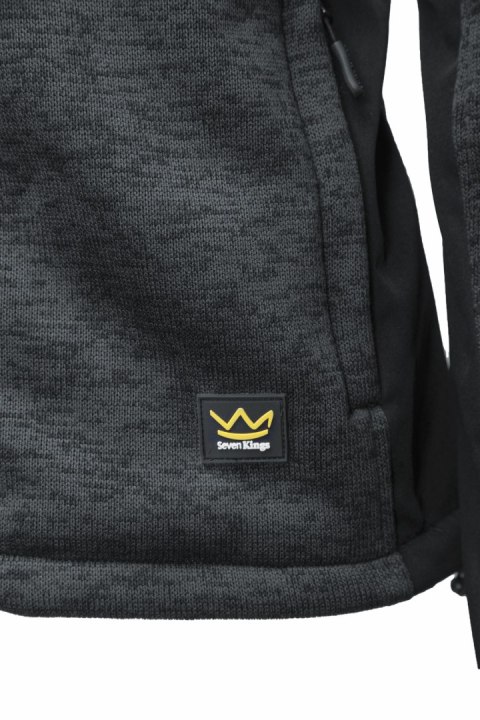 SEVEN KINGS BLUZA ROZPINANA Z KAPTUREM QUARTZ