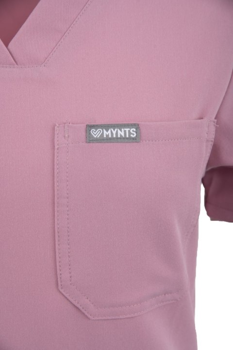 MYNTS V-Neck Pocket Genius - Scrub Top Women WMT001 Rose Water