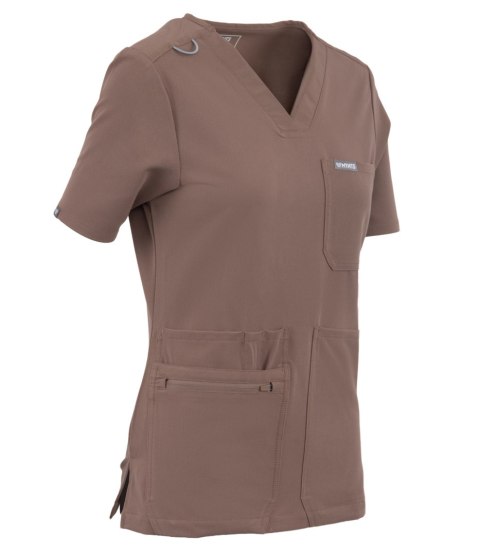 MYNTS V-Neck Pocket Genius - Scrub Top Women WMT001 Sahara Mokka