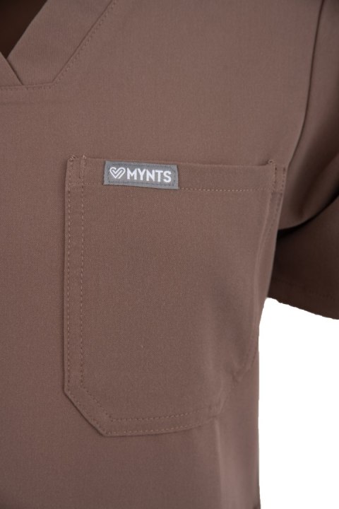 MYNTS V-Neck Pocket Genius - Scrub Top Women WMT001 Sahara Mokka