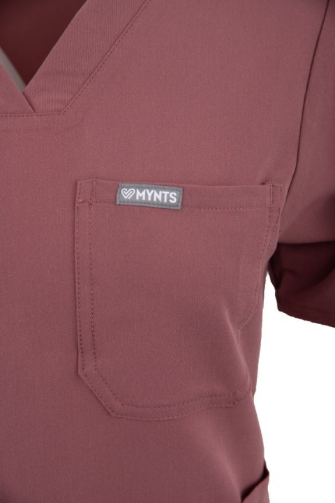 MYNTS V-Neck Pocket Genius - Scrub Top Women WMT001 Terra Rose