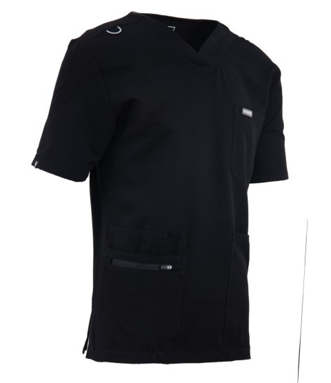 MYNTS V-Neck Pocket Genius - ScrubTop Men MMT003 Black