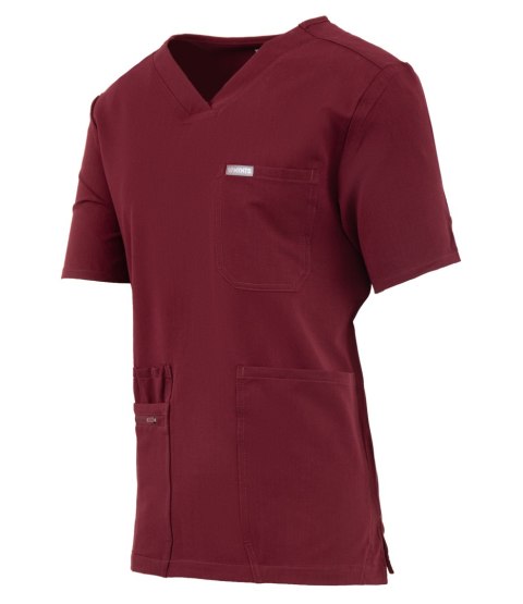 MYNTS V-Neck Pocket Genius - ScrubTop Men MMT003 Burgundy
