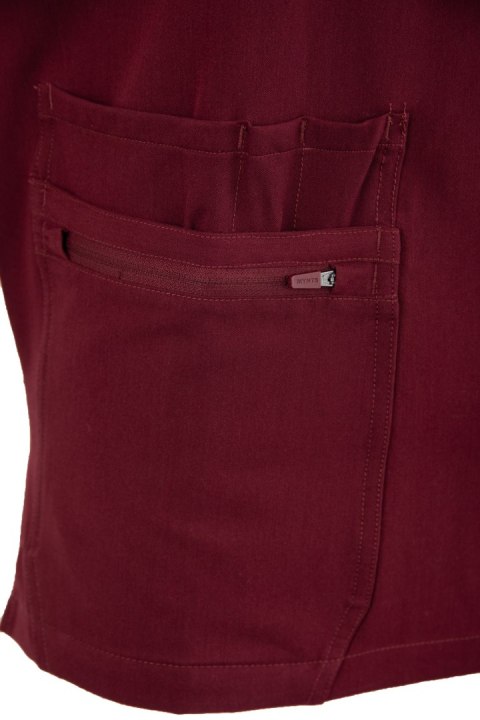 MYNTS V-Neck Pocket Genius - ScrubTop Men MMT003 Burgundy