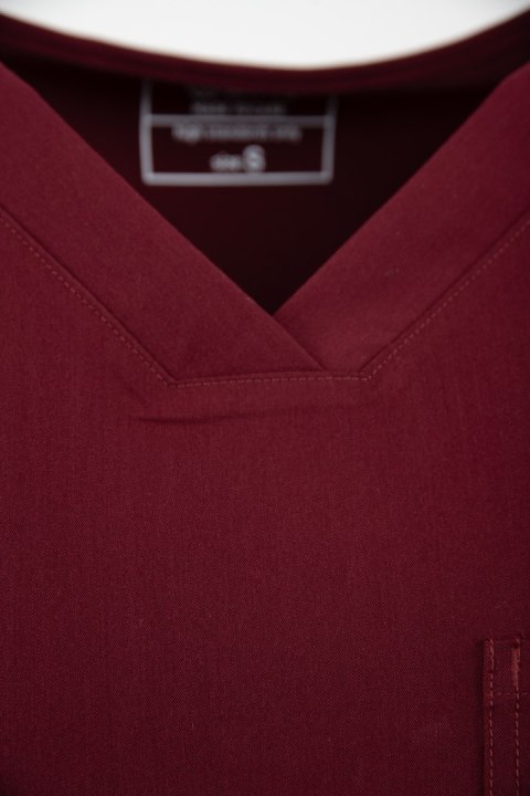 MYNTS V-Neck Pocket Genius - ScrubTop Men MMT003 Burgundy