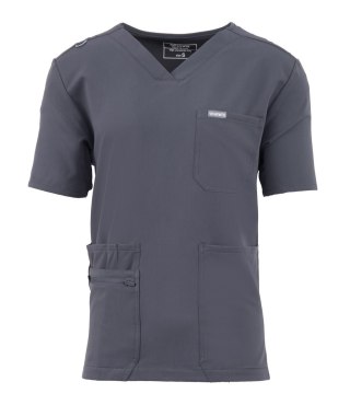MYNTS V-Neck Pocket Genius - ScrubTop Men MMT003 MoonStone Grey