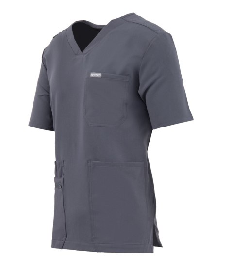 MYNTS V-Neck Pocket Genius - ScrubTop Men MMT003 MoonStone Grey