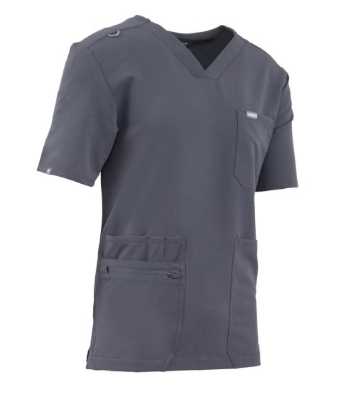 MYNTS V-Neck Pocket Genius - ScrubTop Men MMT003 MoonStone Grey