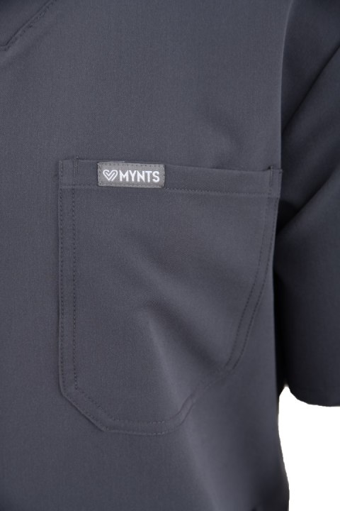 MYNTS V-Neck Pocket Genius - ScrubTop Men MMT003 MoonStone Grey