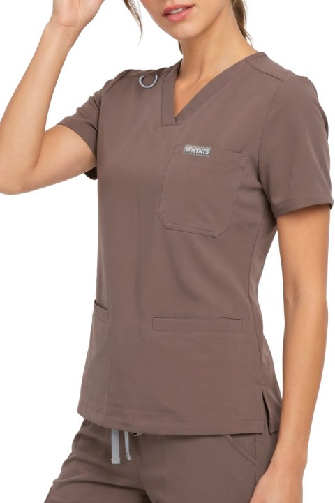 MYNTS V-Neck Two Pockets - Scrub Top Women WMT002 Sahara Mokka