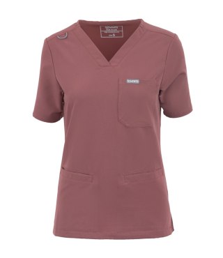 MYNTS V-Neck Two Pockets - Scrub Top Women WMT002 Terra Rose