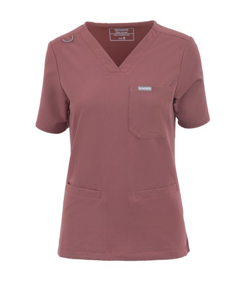 MYNTS V-Neck Two Pockets - Scrub Top Women WMT002 Terra Rose