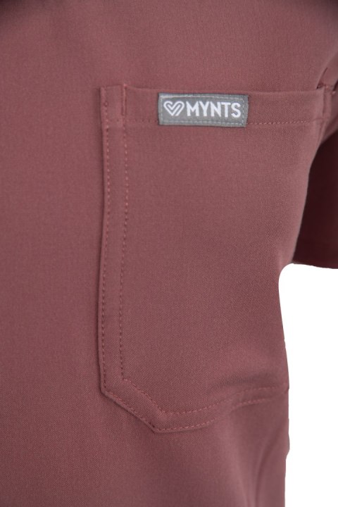 MYNTS V-Neck Two Pockets - Scrub Top Women WMT002 Terra Rose